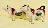 Lippspringe and Tetchhaus souvenir cow creamers