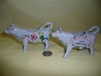 German made blue UK souvenir cow creamers