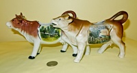 Vielsalm and Malmedy souvenir cow creamers