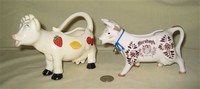 Jello cow creamer by Sebastian, and Hershey advertising cow creamer