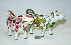 2 Delft cow creamers from Regina factory