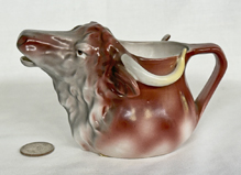 reddishRoyal Bayreuth water buffalo head creamer