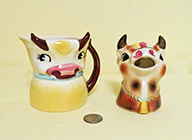 Japanese cow head pitcher and creamer