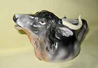 Grey Royal Bayreuth water buffalo head creamer