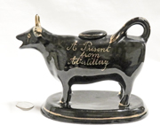 Jackfield souvenir cow creamer from Abertillery1