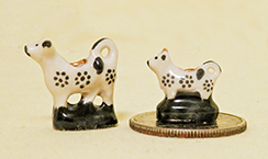 V&V cow creamers with blue dots
