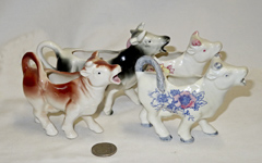 Standing Japanese cow creamers