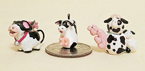 3 more miniature cow teapots