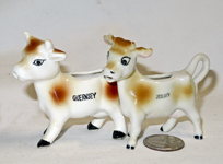  Small Guernsey and Jersey souvenir cow creamers