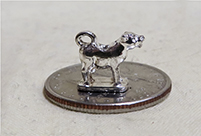 Plastic silver doll house cow creamer