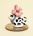 cow-pig-chicken miniature teapot