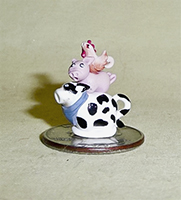 cow-pig-chicken miniature teapot