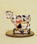 V&R Cow & Calf Staffordshire figurine