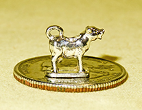 Plastic silver doll house cow creamer