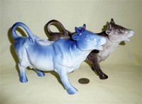 Blue and Grey German cow creamers