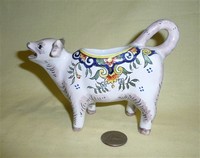 Small faience cow creamer from Rouen