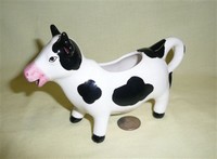 Black and white cow creamer from Lancashire England