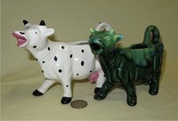 Two Canadian Beauceware cow creamers