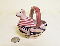 Small Old Acoma coww pitcher, side