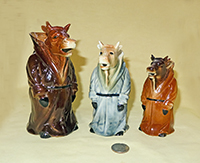 Three lovely Monk cow creamers