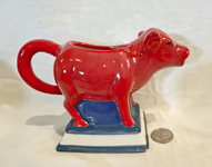 Plain red cow creamer