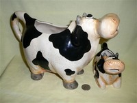 Home Essentials & Beyond Happy Cow big nosed cow pitcher and creamer