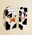 2 milk carton cow pitchers