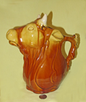 Large brown cow pitcher