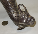 Silver 500bce Persian bullhead rhyton head