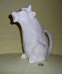 White Japanese cow pitcher