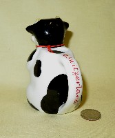 Souvenir cow creamer from Switzerland, back