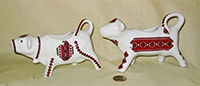  Canadian cow creamers with Ukranian decorations