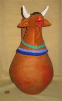 Large Mexican folk art cow pitcher