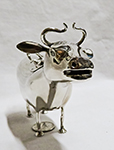 Sheffield import Dutch silver cow creamer, front