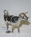 Dutch plain lid silver cow creamer