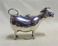 Dutch silver cow creamer with elevated fly