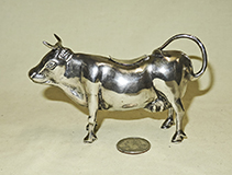 Coppini silver cow creamer with plain lid