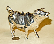 Spanish silver cow creamer with rump mark