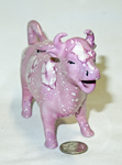 Gray's Pottery pink cow creamer, front