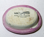 Gra's Pottery pink cow creamer, lid