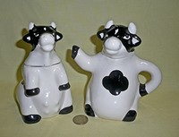 Black & White cow credar and sugar with S&P heads