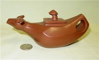Modern Chinese red clay cow teapot