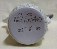 Cardew signature on cow teapot prototype