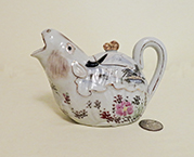 Meiji japanese cow caricature teapot