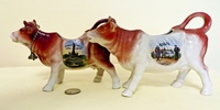 Niederwald and Altenburg souvenir cow creamers
