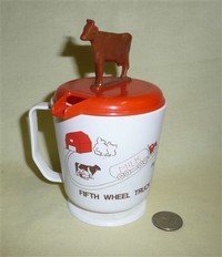 Canadian travel mug with cow