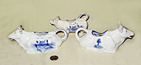 3 G120man cow creamers with Dutch designs
