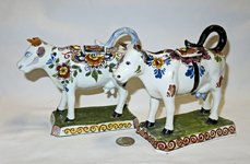 2 Oud Delft cow creamers