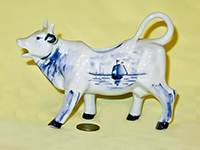 Unusual mold Delft cow creamer
