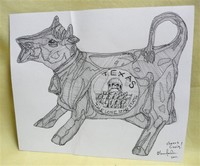 Oli Fowler's sketch of Peppt the Cow